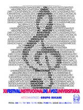 Afiche XII festival Institucional Voz Universitaria